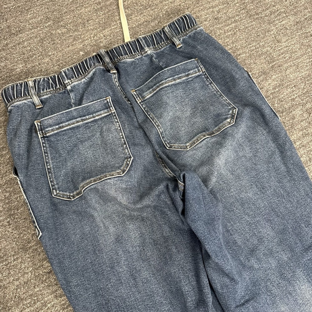 Judy Blue Jeans 16W Blue High Waist Wide Leg DrawstringCarpenter Beach Nautical - Picture 8 of 11